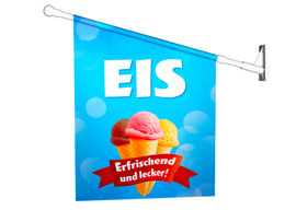 Fahne EIS - ERFRISCHEND UND LECKER inkl. Halterung