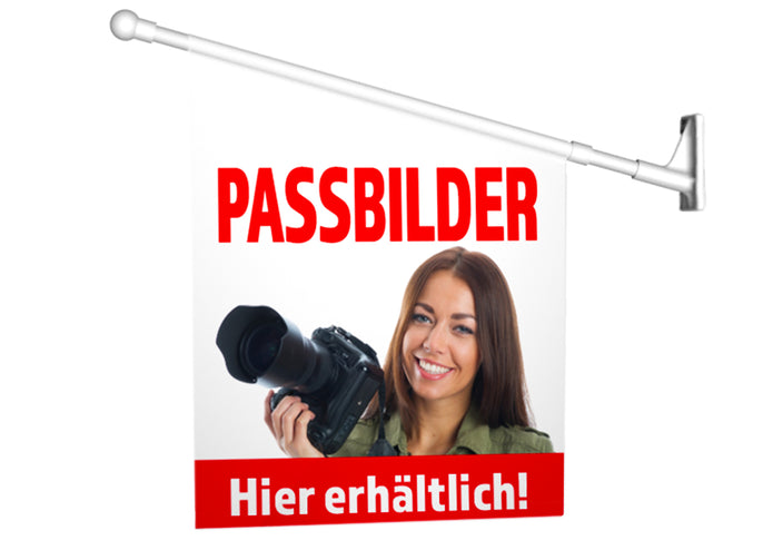 Fahne PASSBILDER HIER inkl. Halterung