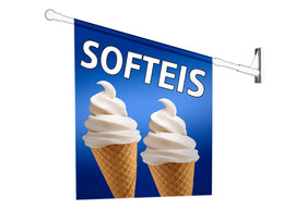 Fahne SOFTEIS Vanille inkl. Halterung