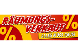 PVC-Banner oder Klebefolie RÄUMUNGSVERKAUF
