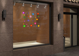 Klebefolie VINTAGE BLUMEN 46 Stück Konturschnitt - 0