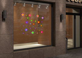 Klebefolie VINTAGE BLUMEN 58 Stück Konturschnitt - 0