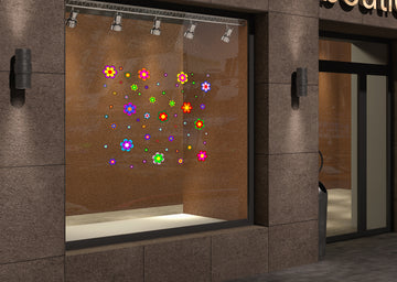 Klebefolie VINTAGE BLUMEN 58 Stück Konturschnitt - 0