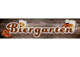 PVC-Banner oder Klebefolie BIERGARTEN