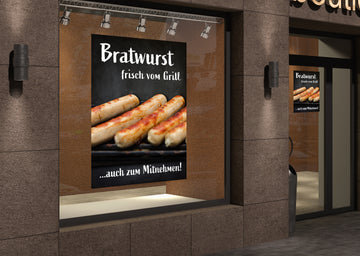 Klebefolie oder Fotokarton BRATWURST frisch vom Grill - 0