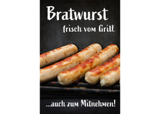 Klebefolie oder Fotokarton BRATWURST frisch vom Grill-1