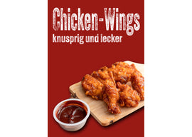 Klebefolie oder Fotokarton CHICKEN-WINGS knusprig und lecker