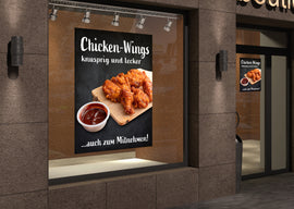 Klebefolie oder Fotokarton CHICKEN-WINGS knusprig & lecker - 0
