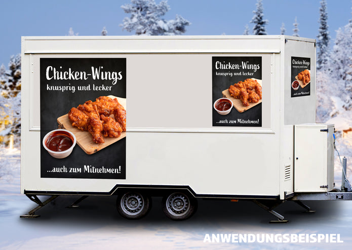 Klebefolie oder Fotokarton CHICKEN-WINGS knusprig & lecker