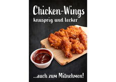 Klebefolie oder Fotokarton CHICKEN-WINGS knusprig & lecker-1