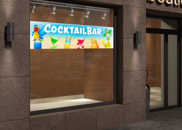 PVC-Banner oder Klebefolie COCKTAILBAR Papageien blue Tropical - 0