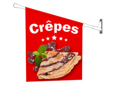 Fahne CRÊPES rot inkl. 75° Halterung-1