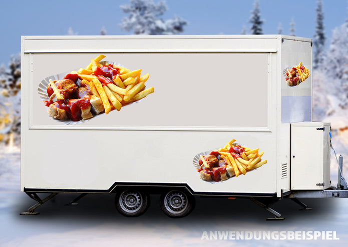 Klebefolie CURRYWURST MIT POMMES Konturschnitt