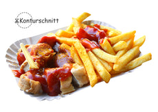 Klebefolie CURRYWURST MIT POMMES Konturschnitt-1