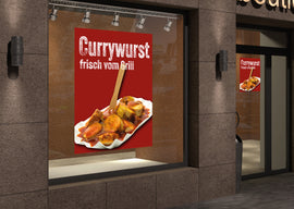 Klebefolie oder Fotokarton CURRYWURST frisch vom Grill - 0