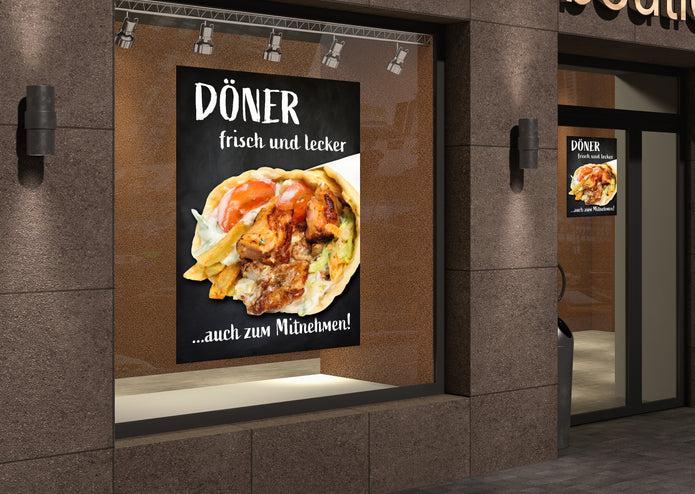 Klebefolie oder Fotokarton DÖNER frisch und lecker