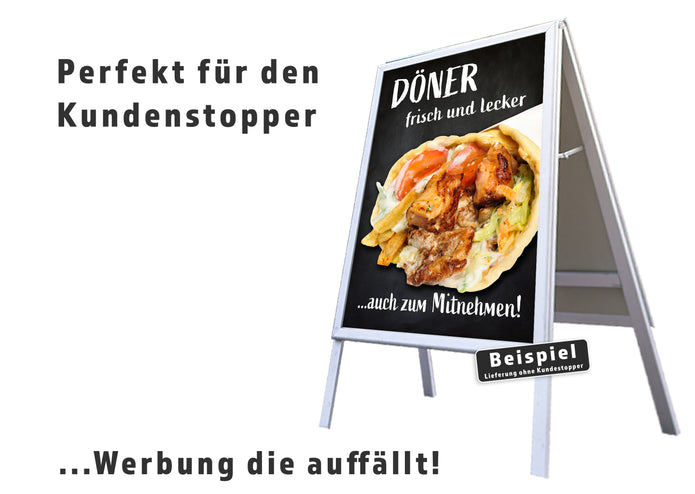 Klebefolie oder Fotokarton DÖNER frisch und lecker