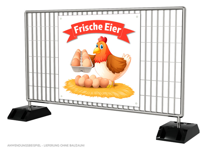 PVC-Banner oder Klebefolie FRISCHE EIER