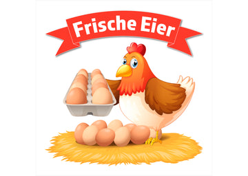 PVC-Banner oder Klebefolie FRISCHE EIER