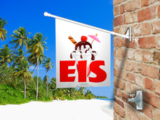 Fahne EISBECHER MIT SCHIRMCHEN inkl. Halterung-2