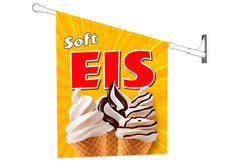 Fahne SOFTEIS Vanille mit Schokosauce inkl. Halterung-1