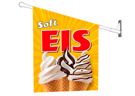 Fahne SOFTEIS Vanille mit Schokosauce inkl. Halterung