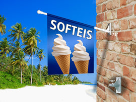 Fahne SOFTEIS Vanille inkl. Halterung - 0