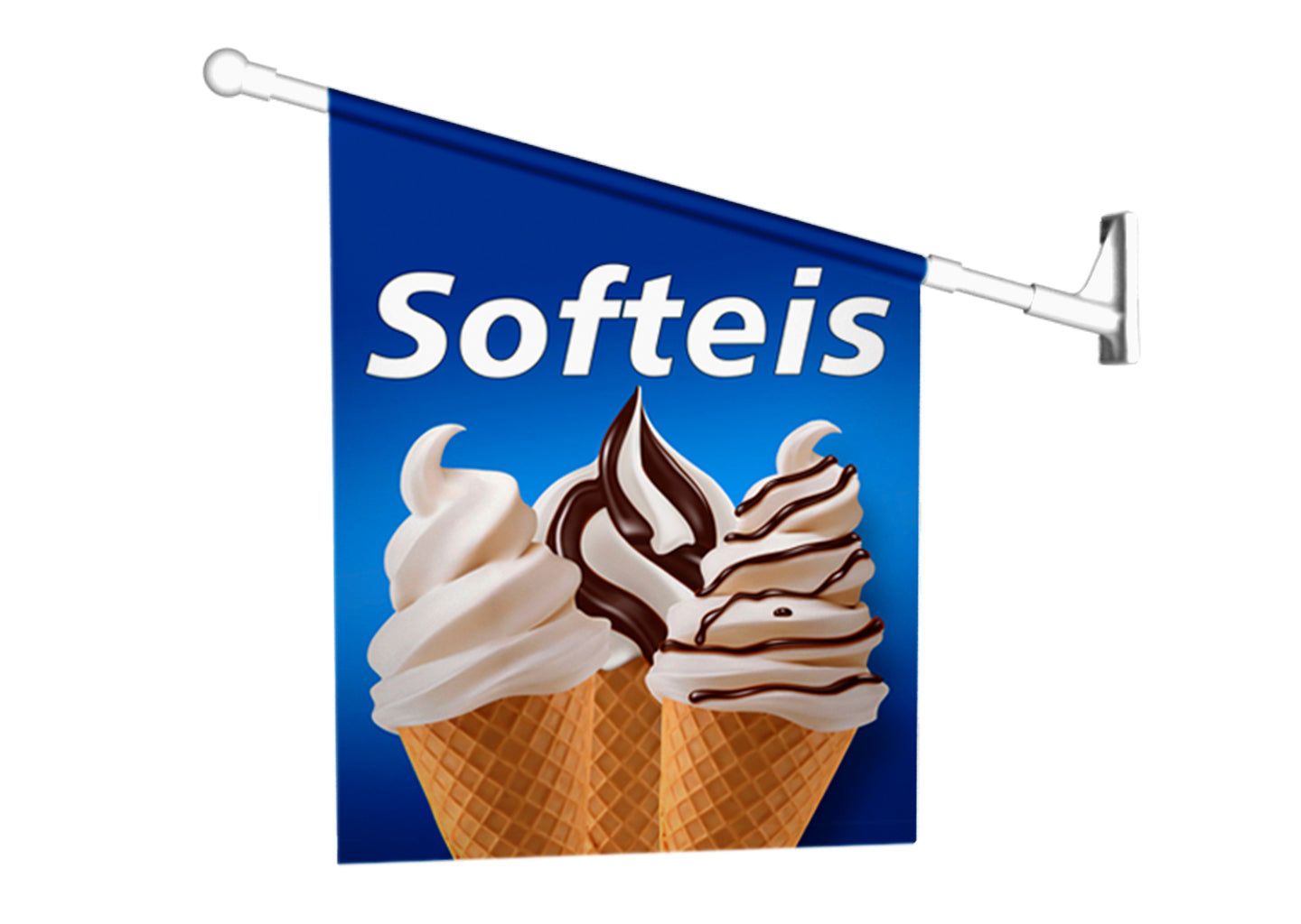 Fahne SOFTEIS Vanille mit Schokosauce inkl. Halterung