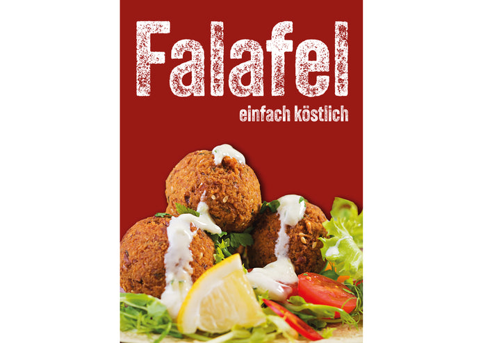 Klebefolie oder Fotokarton FALAFEL einfach köstlich