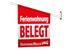 Fahne FERIENWOHNUNG BELEGT inkl. Halterung-1