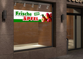 PVC-Banner oder Klebefolie FRISCHE ÄPFEL - 0