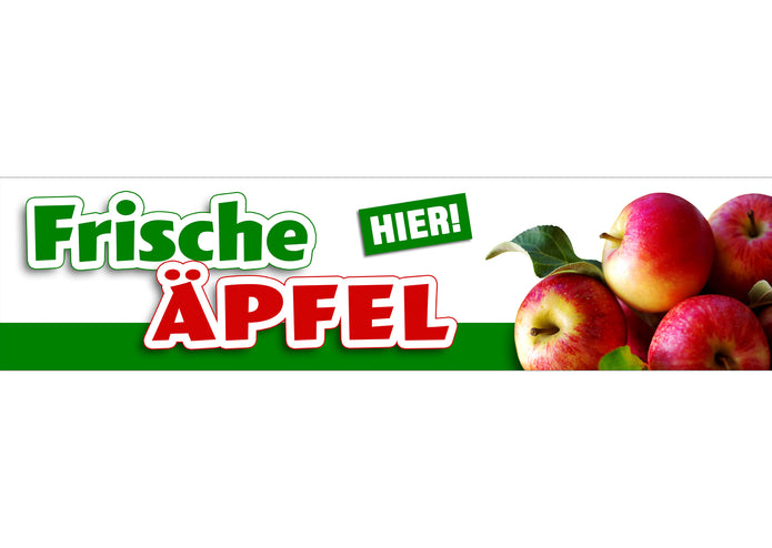 PVC-Banner oder Klebefolie FRISCHE ÄPFEL