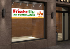 PVC-Banner oder Klebefolie FRISCHE EIER AUS BODENHALTUNG-2