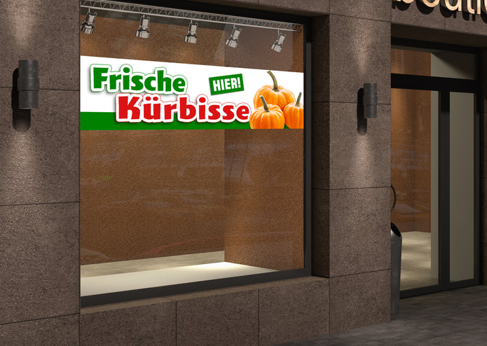 PVC-Banner oder Klebefolie FRISCHE KÜRBISSE