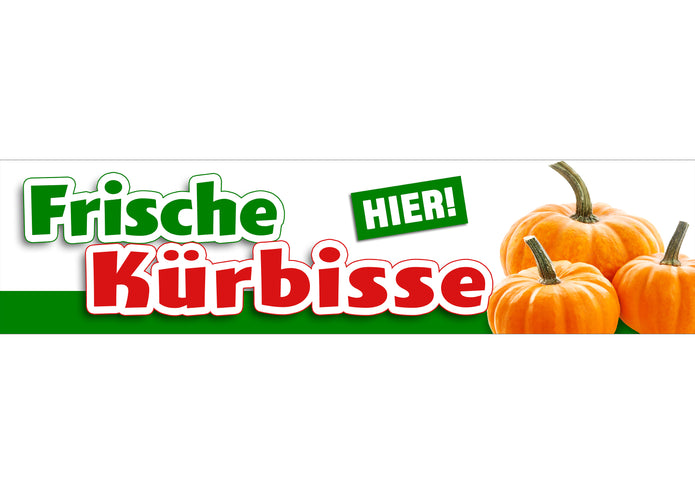 PVC-Banner oder Klebefolie FRISCHE KÜRBISSE
