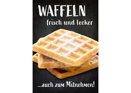Klebefolie oder Fotokarton WAFFELN - FRISCH UND LECKER