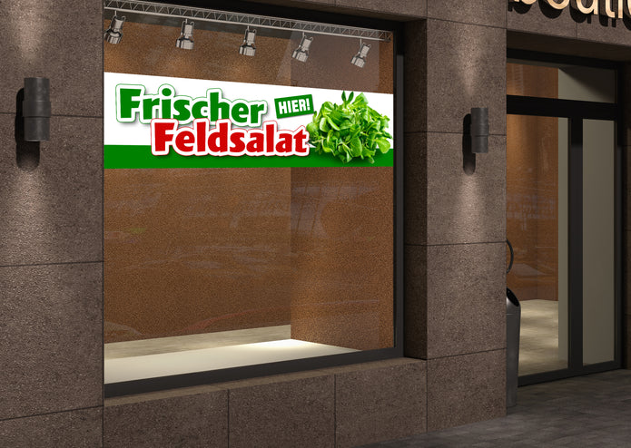PVC-Banner oder Klebefolie FRISCHER FELDSALAT