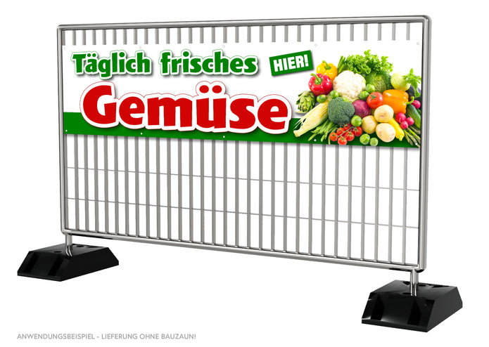 PVC-Banner oder Klebefolie TÄGLICH FRISCHES GEMÜSE