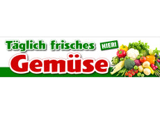 PVC-Banner oder Klebefolie TÄGLICH FRISCHES GEMÜSE-1