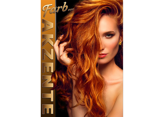 Klebefolie oder Fotokarton FRISEUR - FARB-AKZENTE