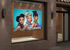 Klebefolie oder Fotokarton FRISEUR - SCHLICHT? WIR KÖNNEN AUCH ANDERS!-2