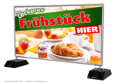 PVC-Banner, Fotokarton oder Klebefolie LECKERES FRÜHSTÜCK - HIER-3