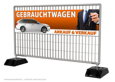 PVC-Banner oder Klebefolie GEBRAUCHTWAGEN AN- & VERKAUF orange-4