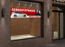 PVC-Banner oder Klebefolie GEBRAUCHTWAGEN AN- & VERKAUF rot-2