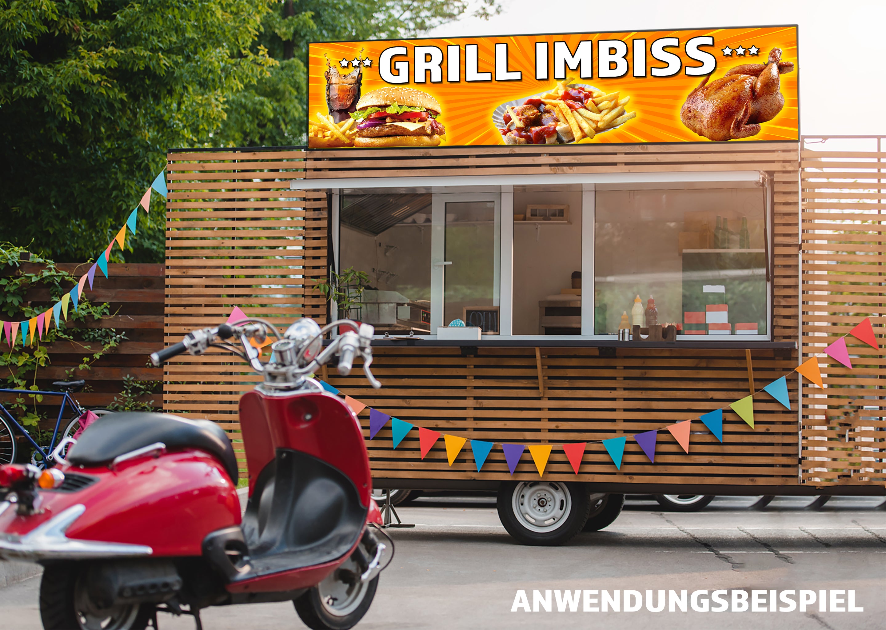 PVC-Banner oder Klebefolie GRILL-IMBISS