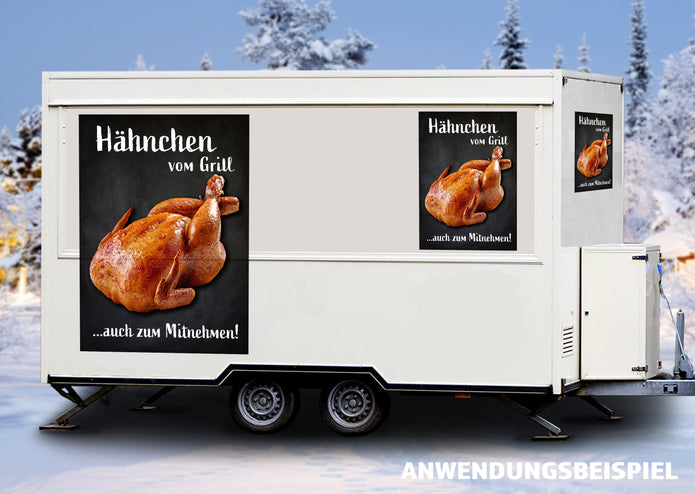 Klebefolie oder Fotokarton HÄHNCHEN vom Grill