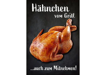 Klebefolie oder Fotokarton HÄHNCHEN vom Grill