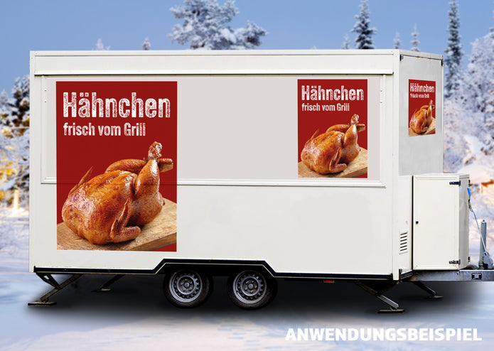 Klebefolie oder Fotokarton HÄHNCHEN frisch vom Grill