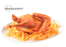 Klebefolie HÄHNCHEN MIT POMMES Konturschnitt-1