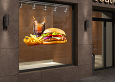 Klebefolie HAMBURGER MIT POMMES & COLA Konturschnitt-2